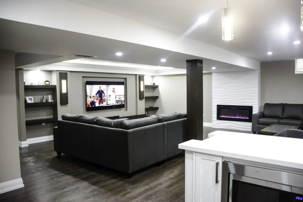 Home 5 harmony basements project Finished basement in Burlington